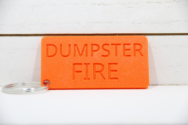 Dumpster Fire Keychain
